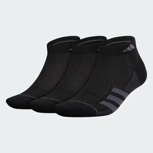 ADIDAS Men's Superlite Stripe Low-Cut Socks 3 Pairs Size 6-12 In Black